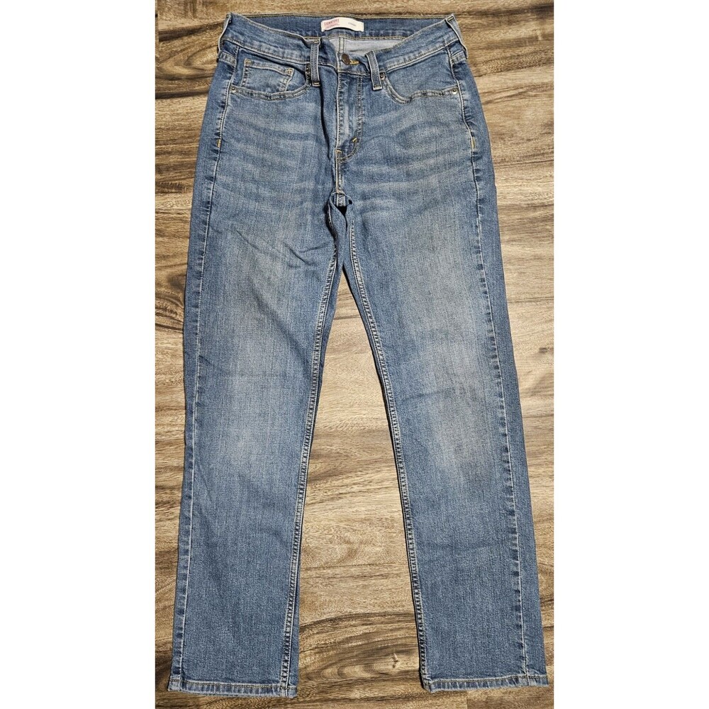 Signature Levi's Men's 29x30 30x29 Actual Blue Jeans Straight Leg